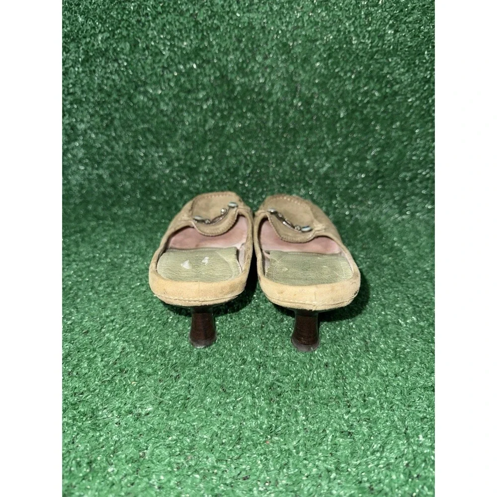 Hush Puppies Vintage Brown Leather Suede Low Heeled Shoes W/ Gems Women Size 7 M